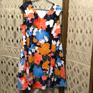 Coral Floral Dress